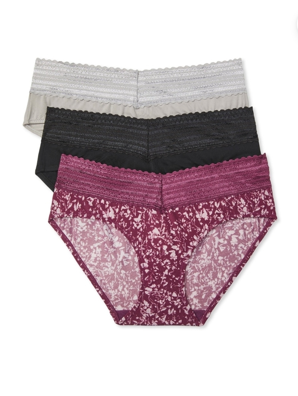 Warners® Blissful Benefits Women's Dig-Free Microfiber Lace 3-Pack Hipster